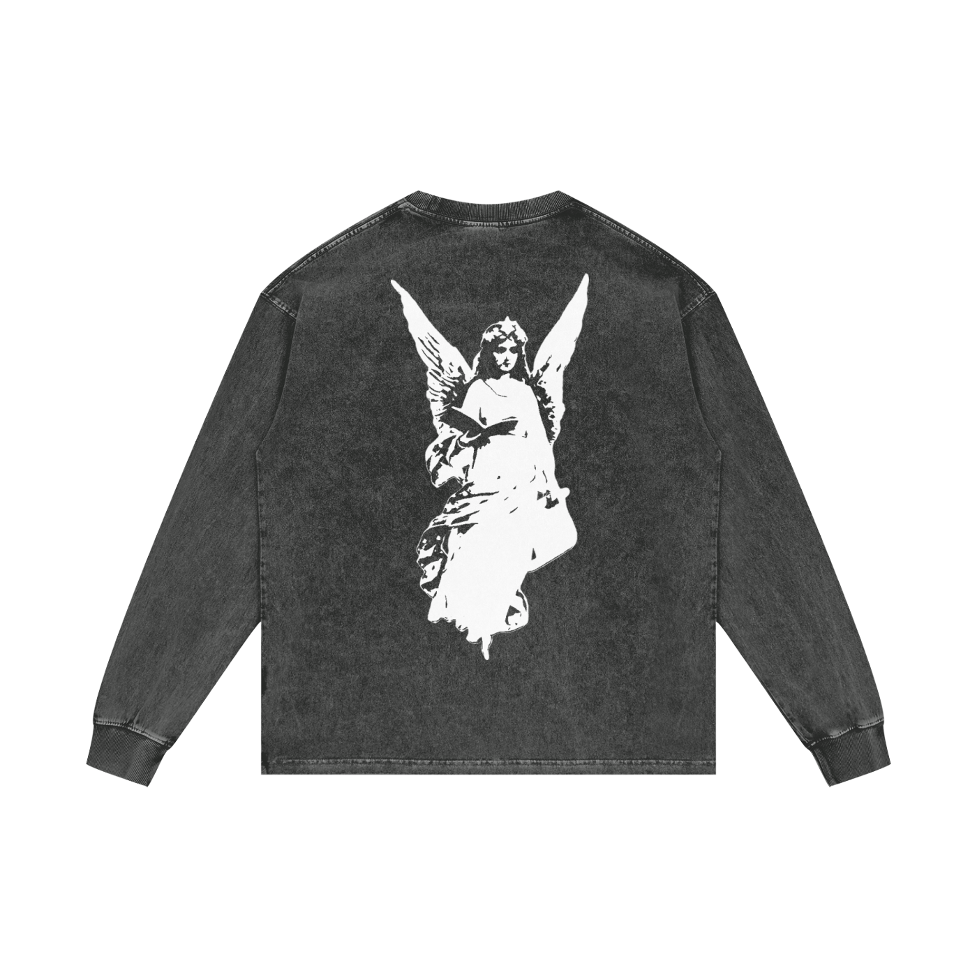 Acid Wash Oversize Long Sleeve T-Shirt