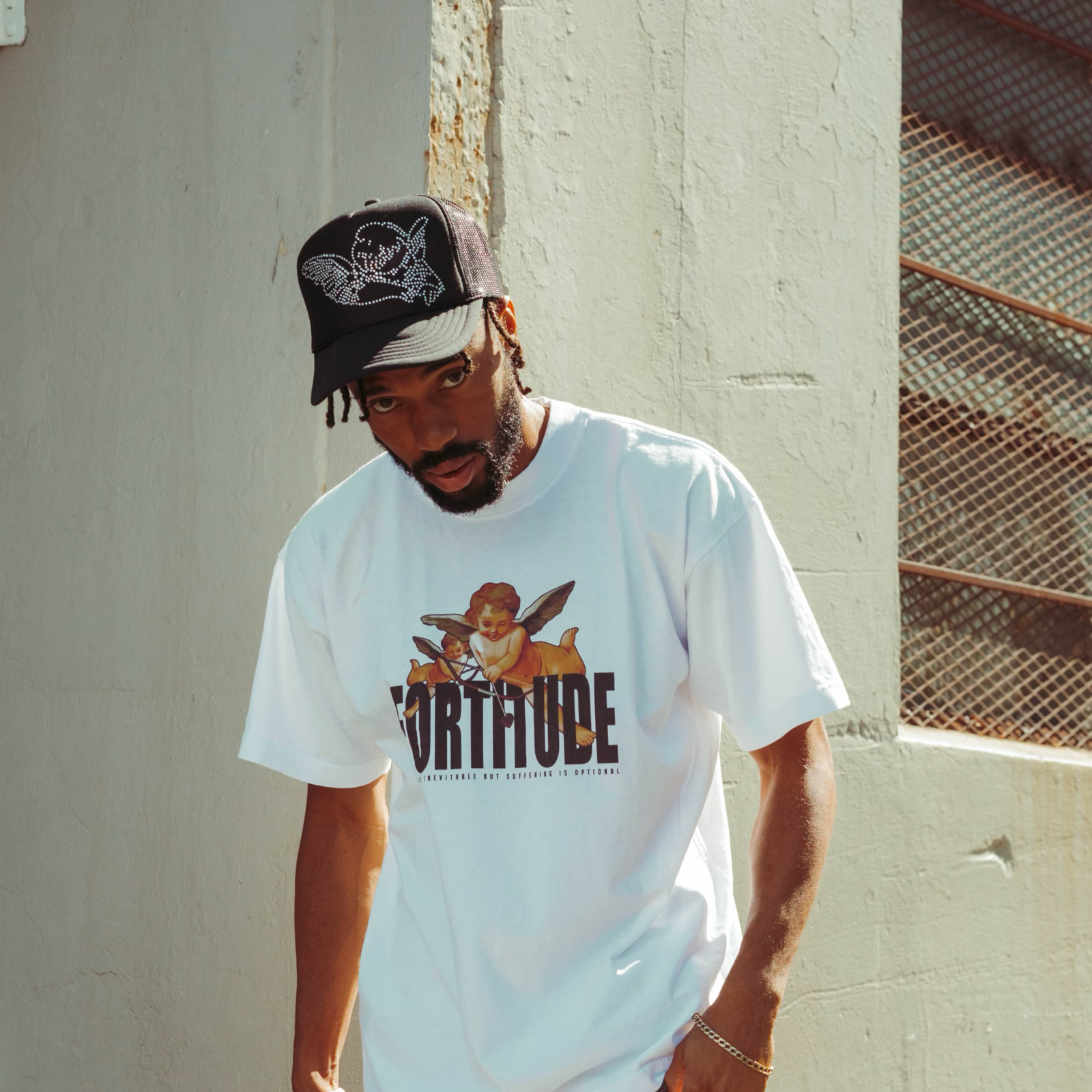 Rhinestone Angel Cap