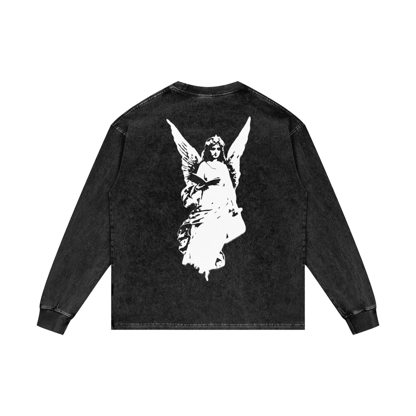 Acid Wash Oversize Long Sleeve T-Shirt