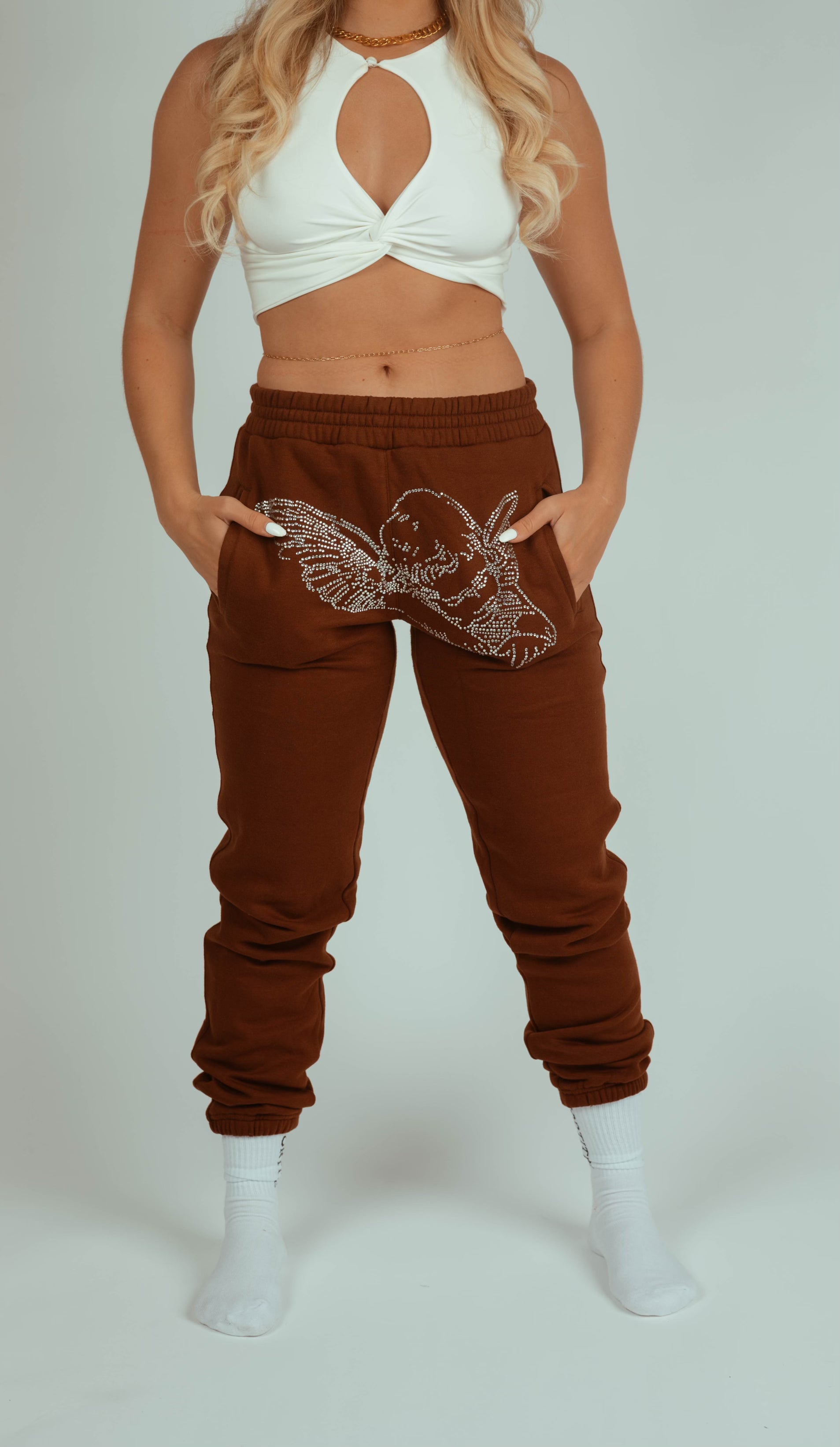 Rhinestone Angel Sweatpant