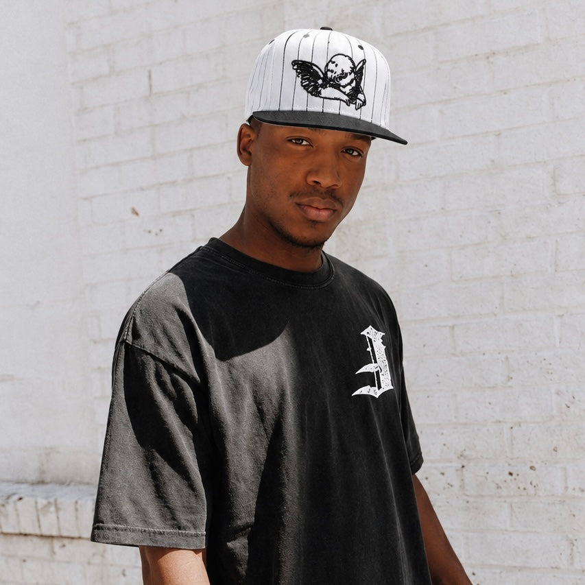 Pinstripe Angel Hat